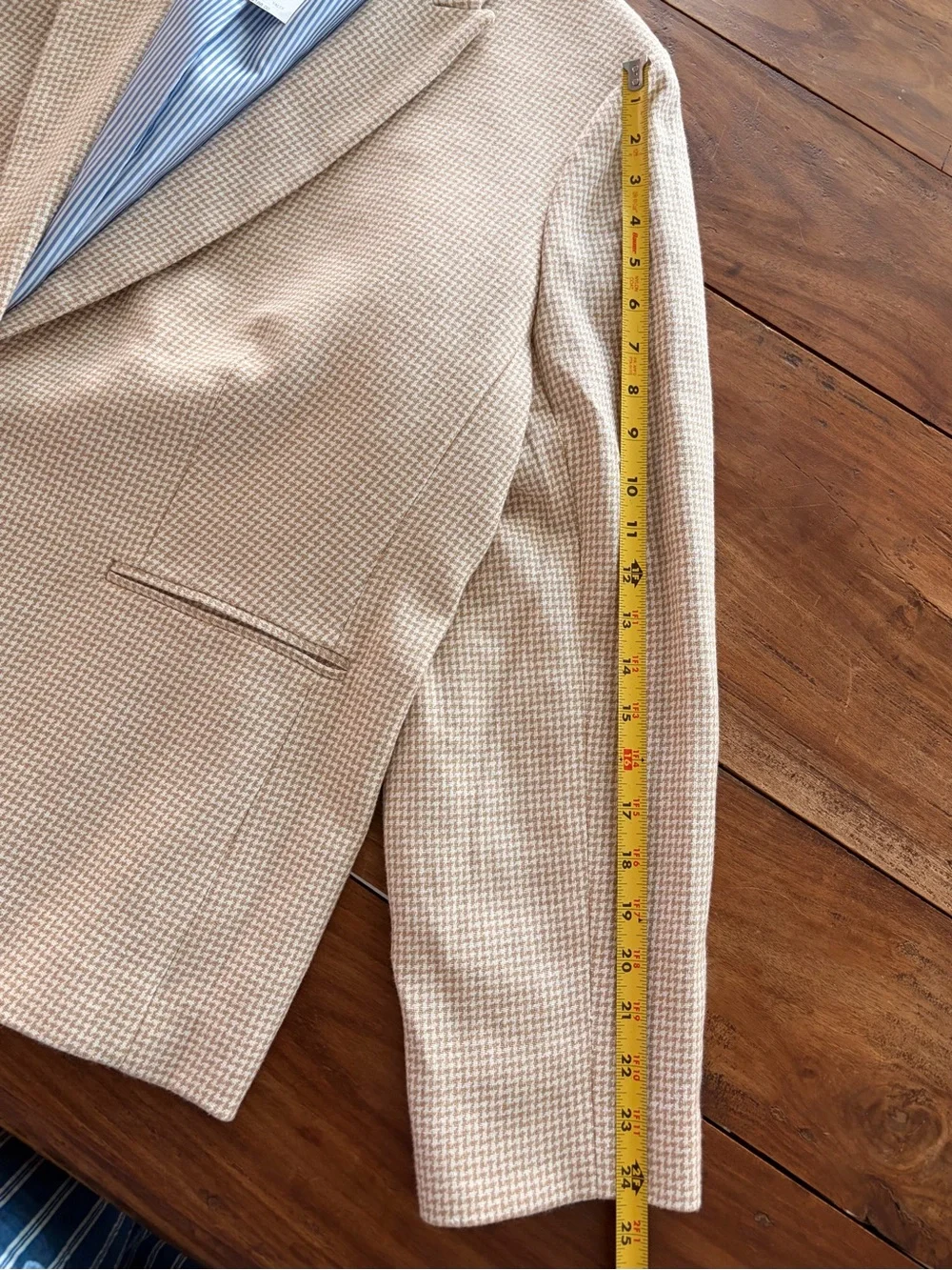 NWT J. Crew Houndstooth Single-Button Blazer Ivory British Khaki Women’s Size 22